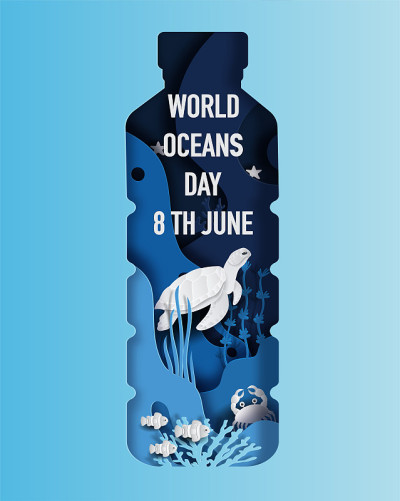 World oceans day concept.