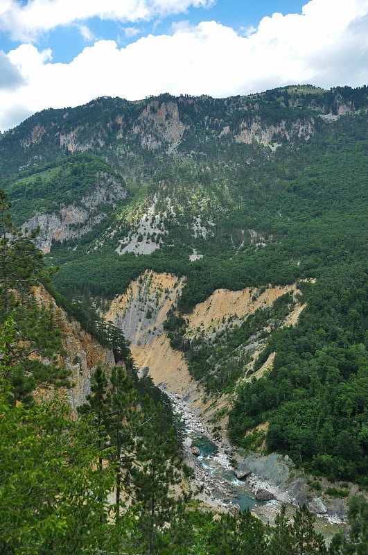 黑山的莫拉卡河峡谷