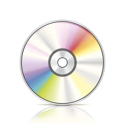 DVD或CD光盘矢量插图