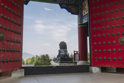 中国云南的佛教寺庙建筑