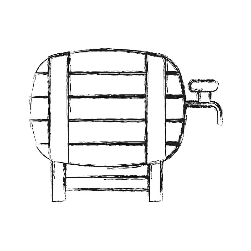 新鲜啤酒桶孤立图标