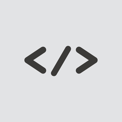 Code icon isolated of flat style.