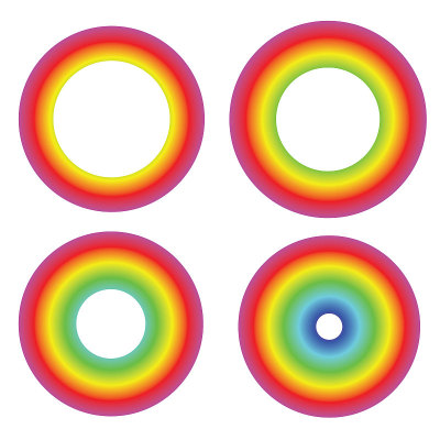 abstract vector collection or set of multicolor ci
