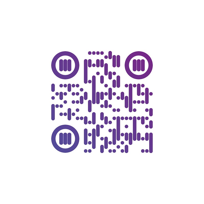 Creative QR code sign round icon. Scan code symbol