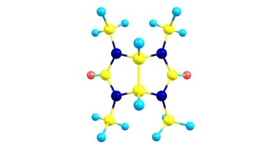 Mebicar分子结构孤立于白色