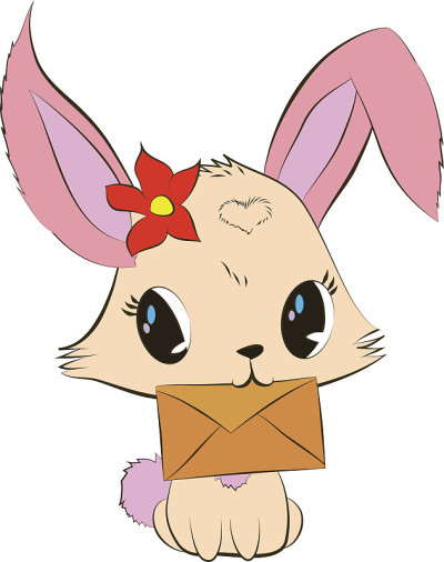 可爱的信封兔