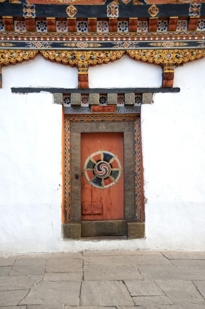 佛教寺院的门。