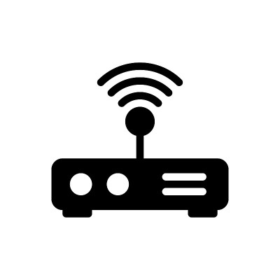 Wifi路由器矢量字形图标。酒店和服务标志EPS 10
