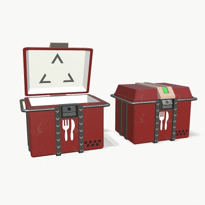 科幻盒食品容器3d插图3d渲染