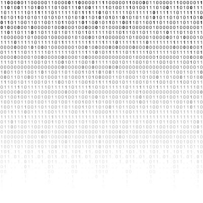 Falling binary code background. Digital technology