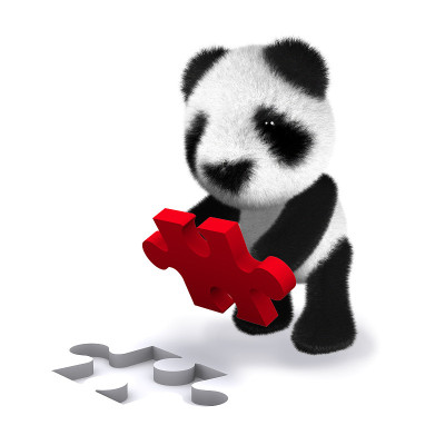 熊猫3 d拼图