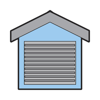仓库建筑孤立图标
