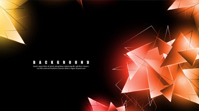 abstract background with glowing triangles that ov