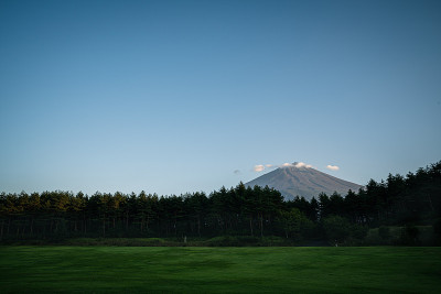 富士山，夏天的蓝天