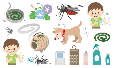 预防蚊虫叮咬的一套插图