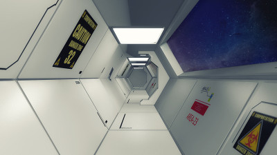 3 d渲染。未来的室内环境