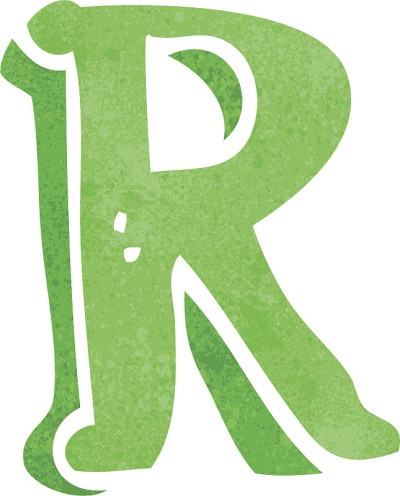 卡通字母R