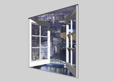 窗外的东京夜景