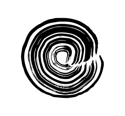 笔刷矢量描边圆形纹理为黑色。孤立在白色抽象背景上。设计元素的t恤，家纺，包装纸，儿童纺织品