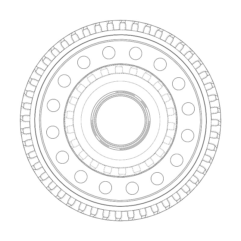 齿轮。三维矢量渲染