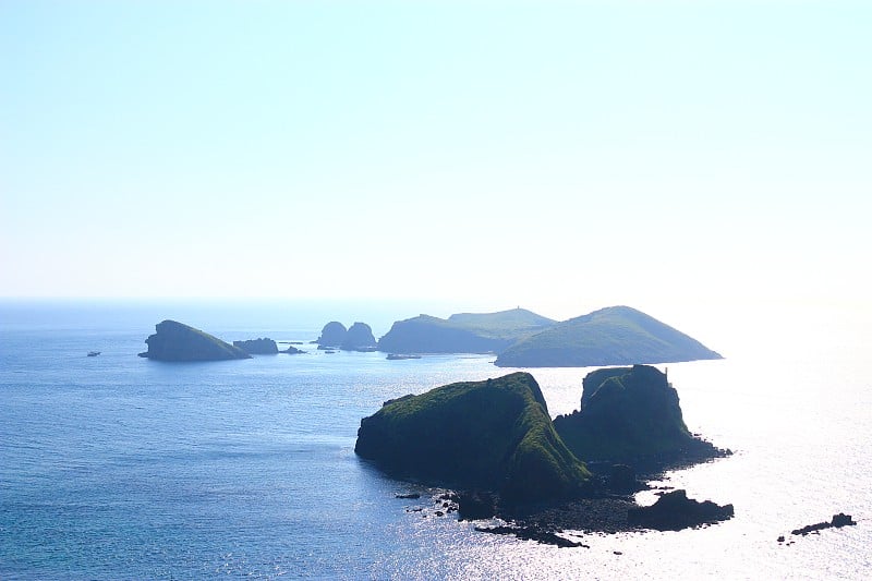 唐山，远景，火山丘，山，乡村;