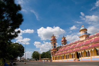 越南胡志明市附近的大宁寺高台寺