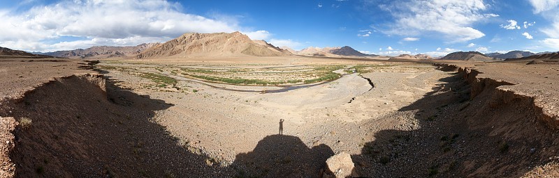 塔吉克斯坦帕米尔山脉，河谷，全景