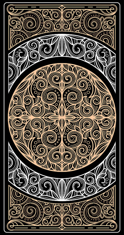 Ornate art deco vintage design card