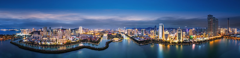 厦门城市夜景航拍
