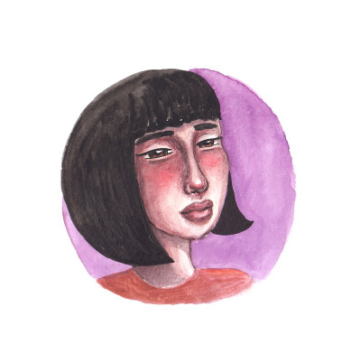 漂亮的黑发女孩