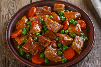 豌豆胡萝卜炖牛肉