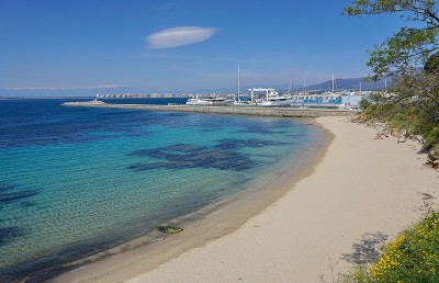 西班牙布拉瓦海岸地中海海滩玫瑰镇