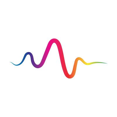 声波矢量插图设计模板