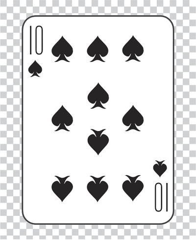 单个纸牌向量:10黑桃