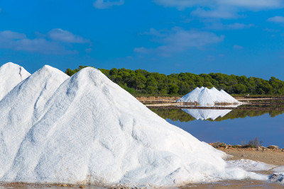 马略卡岛的Salines Es Trenc Estrenc saltworks