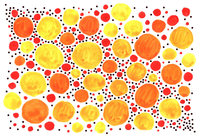 抽象的背景。毛笔、马克笔、水彩、铅笔画。孩子，素描，涂鸦，手绘