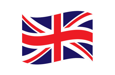 挥舞旗帜的英国矢量插图EPS10