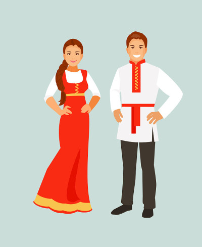 俄罗斯服装向量