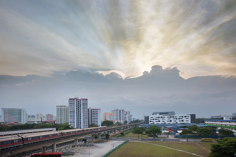 日落新加坡住宅区