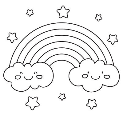 线条艺术绘画儿童涂色页