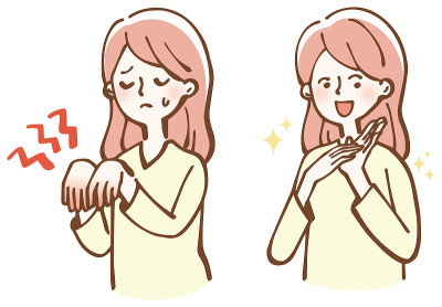 女人与粗糙的手改善插图