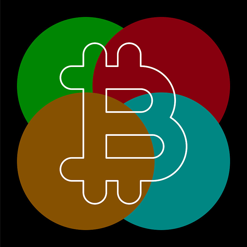 Bit coin icon, vector currency sign, bitcoin