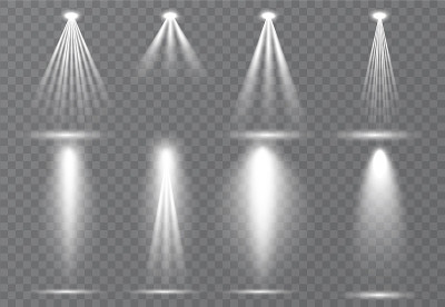 Large set of scene illumination, transparent effec