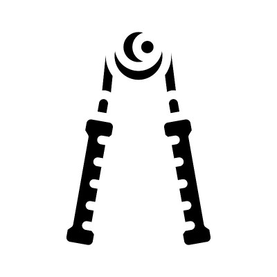 跳绳体操工具字形图标矢量插图