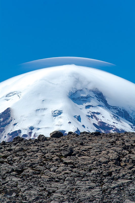 厄瓜多尔安第斯山脉的钦博拉索火山景观