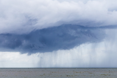 恶劣的天气和暴风雨在太平洋