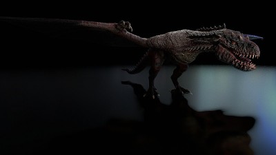 怪物的背景，3d渲染