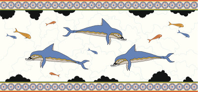 米诺斯海豚壁画插图