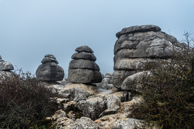 Antequera和Villanueva de la市Torcal de Antequera顶部的宝
