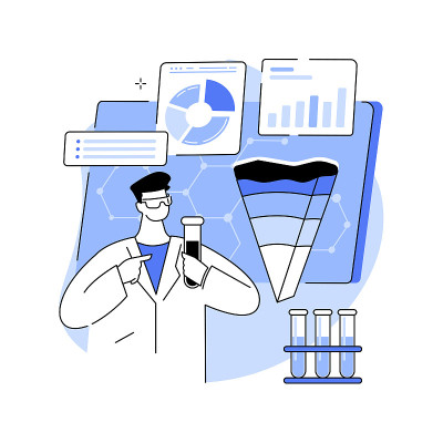 地球化学抽象概念矢量插图。